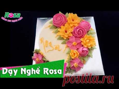 Làm Bánh Kem hoa Hàn Quốc với màu tự nhiên