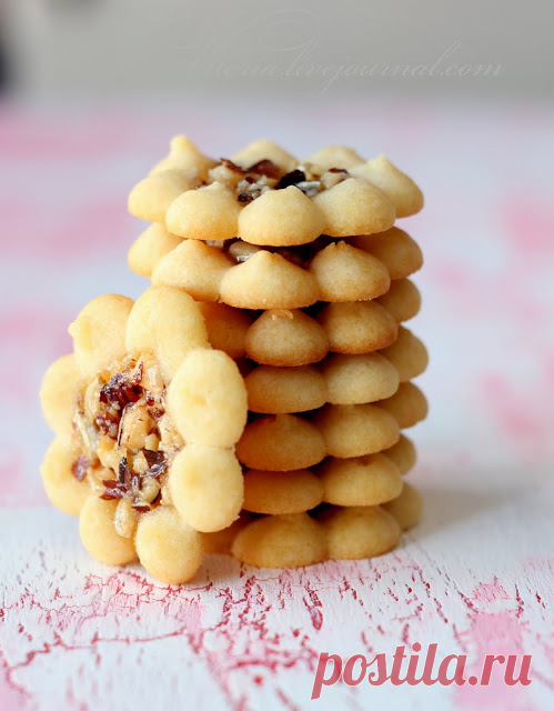 Печенье "цветочек с ореховой начинкой" - Сладкий мир