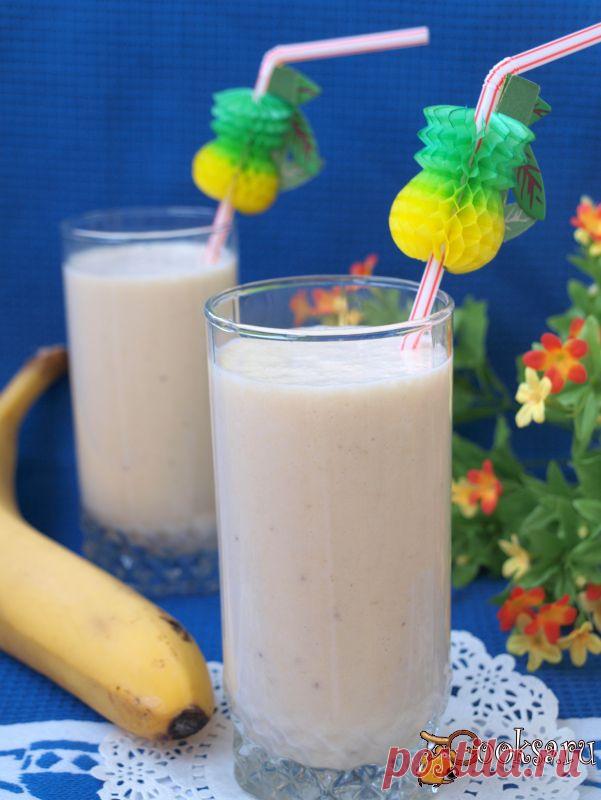 Молочный банановый коктейль фото рецепт приготовления