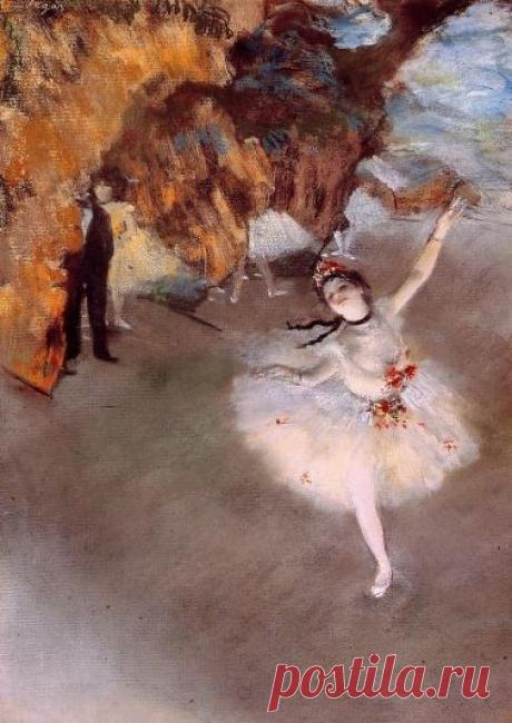 Edgar Degas, The Dancer on Stage, 1876-77, Pastel