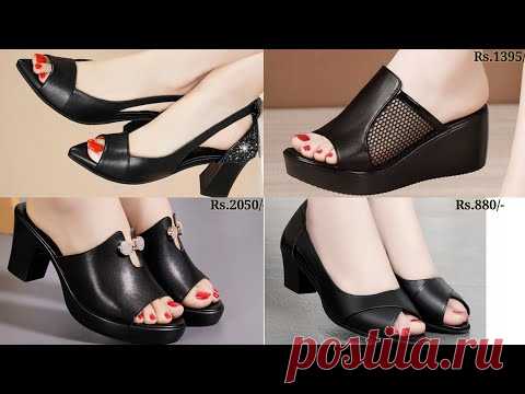 BALLY BABES BLACK FOOTWEARS DRESS COLLECTION LADIES 🖤 SLIPPERS DESIGN WITH PRICE BLACK SHOES DESIGNS