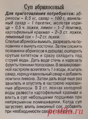 Суп абрикосовый