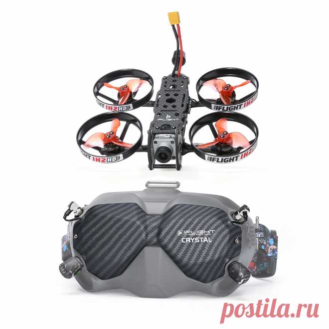 Iflight ih2 hd 2inch 120mm wheelbase 4s whoop bnf w/caddx vista digital hd system fpv racing rc drone+dji fpv goggles v2 Sale - Banggood.com