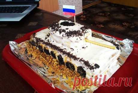Тортик Танк - лучший подарок на 23 февраля)))