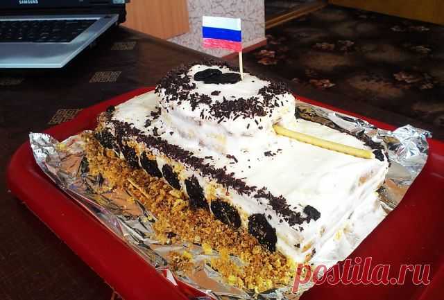 Тортик Танк - лучший подарок на 23 февраля)))
