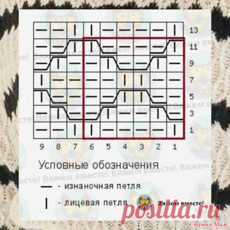 Рельефный узор для джемпера - Вязание - Страна Мам