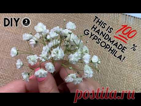 DIY. 🌿Handmade Gypsophila from foamiran. МК Реалистичная Гипсофила из зефирного фоамирана.