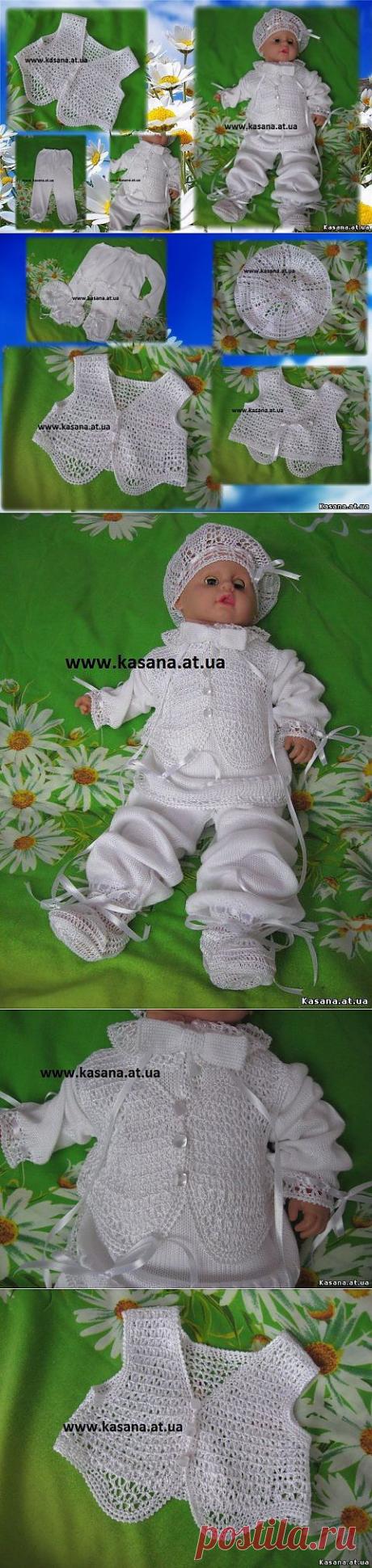 №31 Крестильный набор для мальчика  &quot;Джентльмен&quot; - Крестильные наборы &lt;!--if()--&gt;- &lt;!--endif--&gt; - Вязяные вещи - Вязаные вещи на заказ