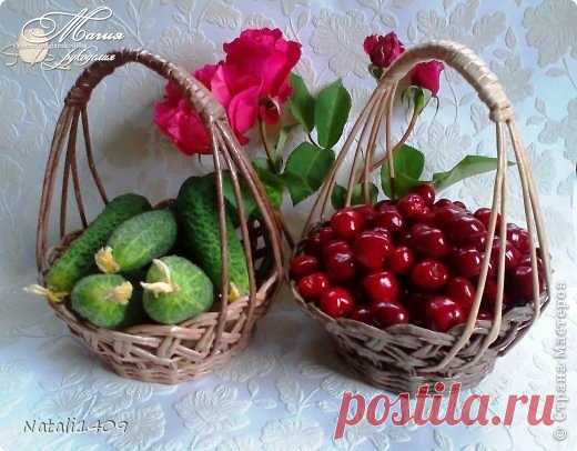 Плетеные вазочки-конфетницы