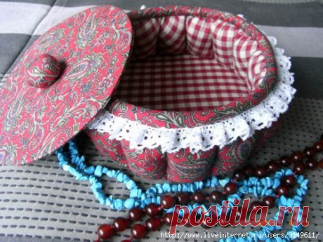 Мягкая корзиночка для рукоделия. Шьем.