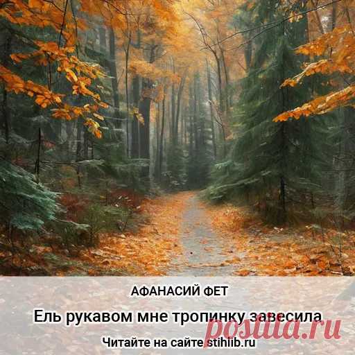 Ель рукавом мне тропинку завесила… - Афанасий Фет - стихи - Анализ стихотворения - Читайте на сайте Стихи и Проза