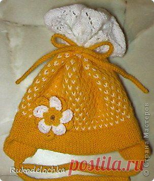 Шапочка для девочки (видео) + узор "Настил" | Страна Мастеров
