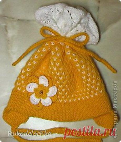 Шапочка для девочки (видео) + узор &quot;Настил&quot; | Страна Мастеров