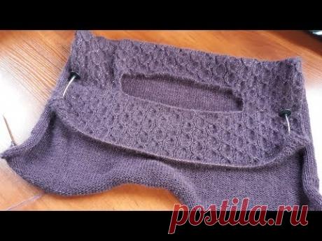 Джемпер. Комбинированное вязание. Спицы+машинное вязание. Часть 2.