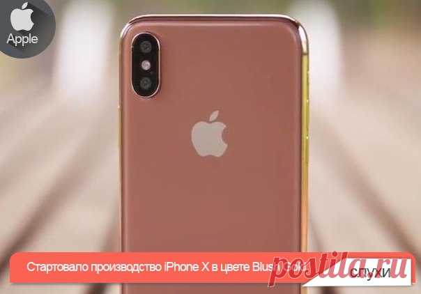 Стартовало производство iPhone X в цвете Blush Gold Об этом сообщил Вениамин Гескин на своей странице в Twitter. Как всегда, ссылаясь на свои источники.