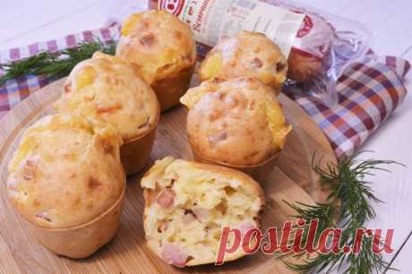 Маффины с сыром и ветчиной