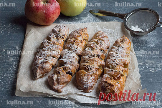 Слойки с яблоками и изюмом: домашняя выпечка к чаю – рецепт приготовления с фото от Kulina.Ru