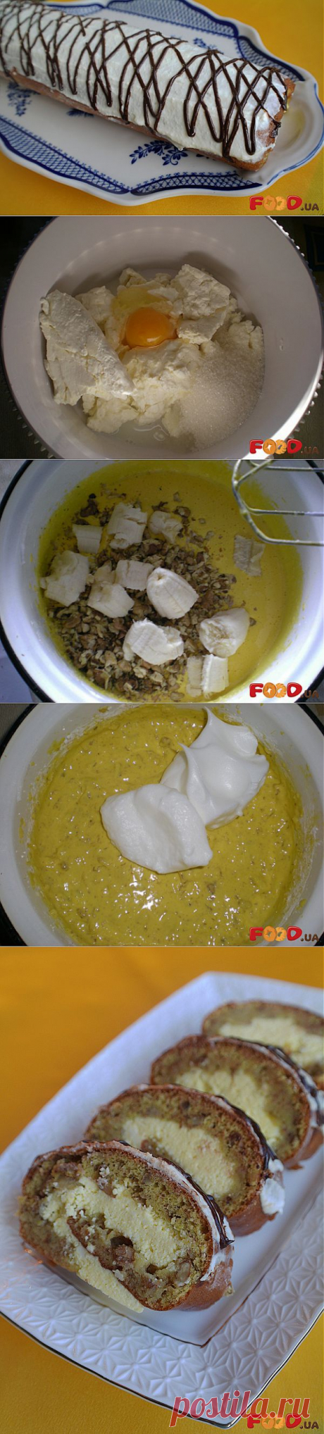 Рулет банановый с творогом - Кулинарные рецепты на Food.ua