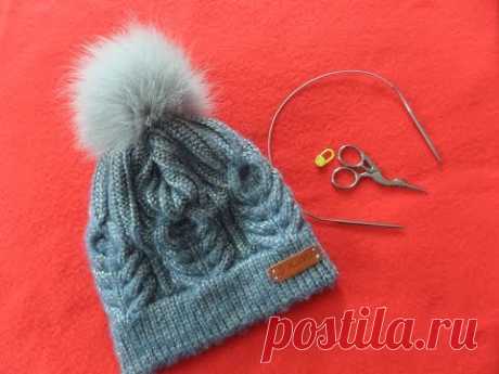 Часть 2 Шапка с двойной резинкой и колосками. Knitting(Hobby) - YouTube