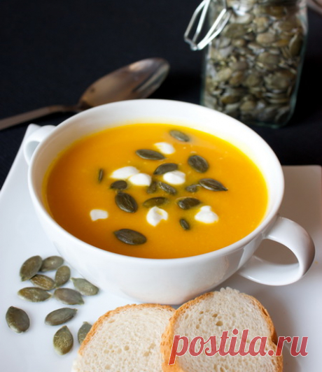 Крем-суп из тыквы на Вкусном Блоге Крем-суп из тыквы - вкусные проверенные рецепты, подбор рецептов по продуктам, консультации шеф-повара, пошаговые фото, списки покупок на VkusnyBlog.Com
