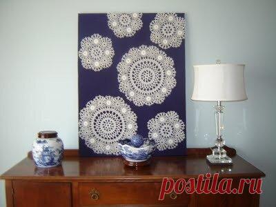 Идея использования вязаных салфеток