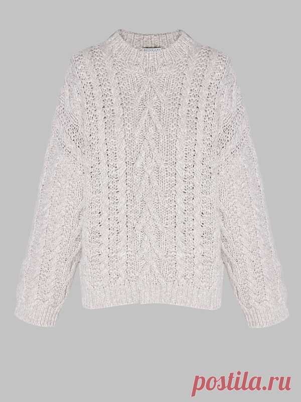 Джемпер Brunello Cucinelli MGY354010 цвет жемчужный - купить в интернет-магазине online-fashion.ru