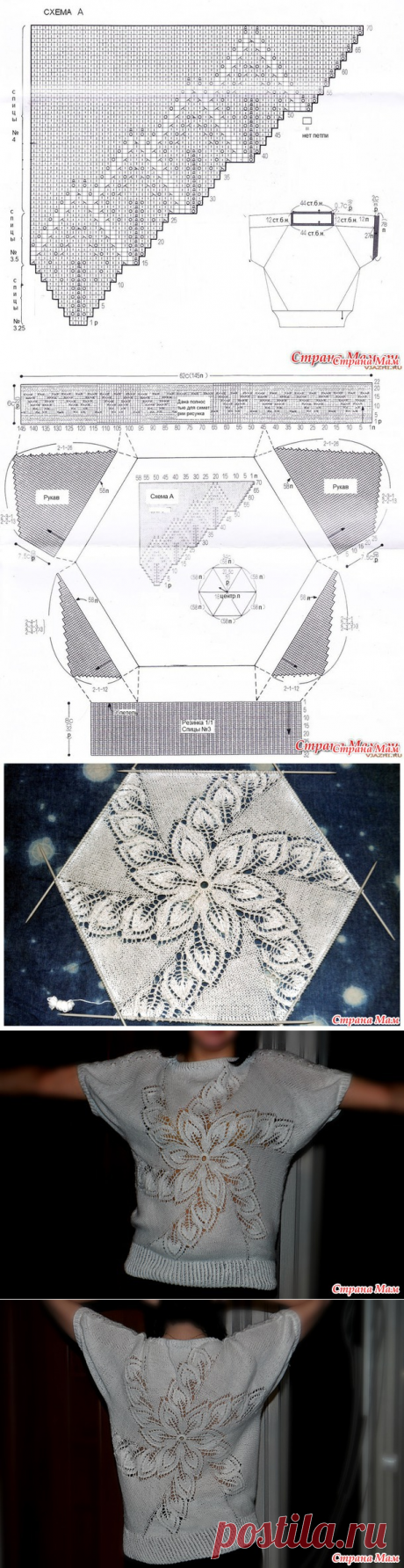 Туника &quot;Полет листьев&quot; - Вязание спицами