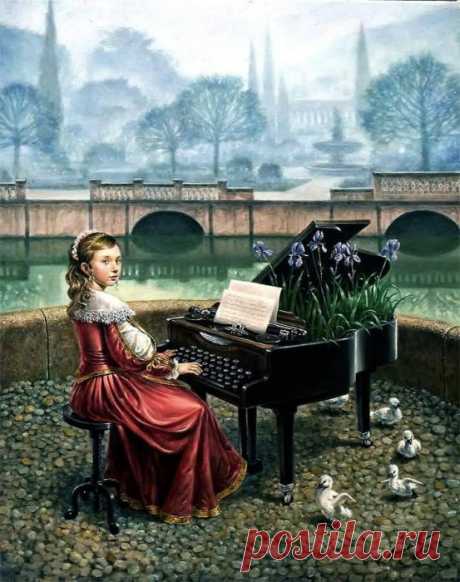 Illusions of Absurdity. Dance of Little Swans, Michael Cheval (Михаил Хохлачев), арт галерея живописи. Страница get.