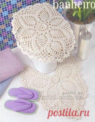 вязаный набор для туалета 002