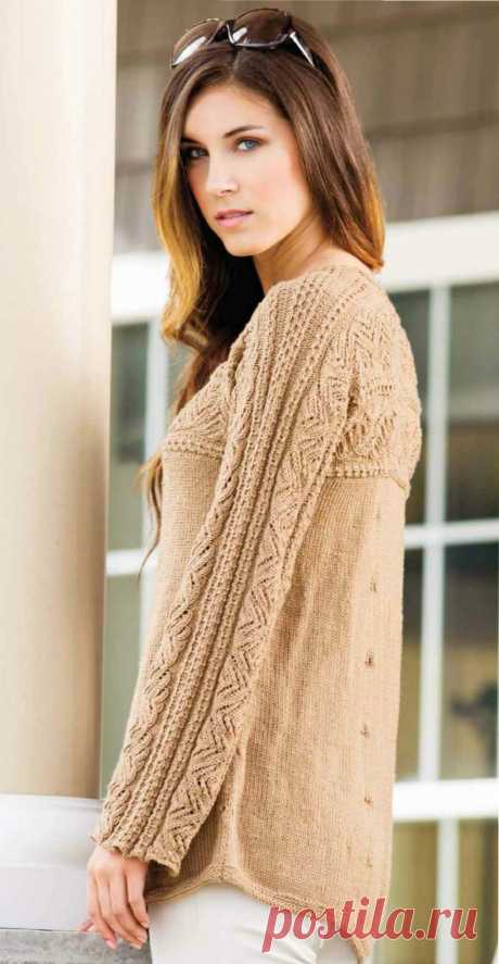 Meandrous Tunic by Jill Wright - Creative Knitting, Spring 2014