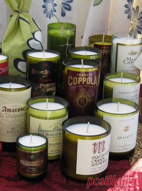 Как можно вторично использовать стеклянные бутылки / Как сэкономить