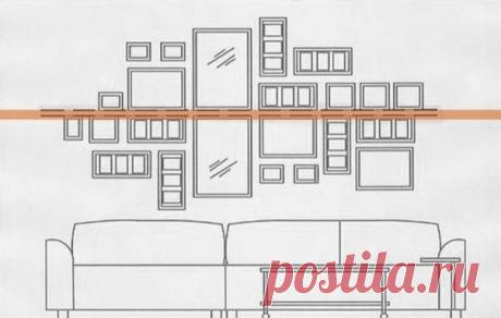 Как сочетать разные по формату постеры и фото: 8 советов, 42 идеи