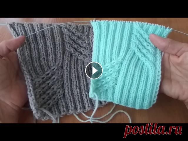 Узор БИЦЕПСЫ. Вязание спицами. Красивый узор для снудов и шапок. Этот красивым узором можно связать множество вязаных моделей. Пледы, свитера, водолазки, кардиганы, пальто украсит т...