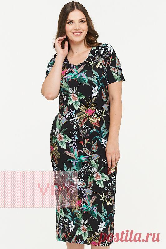 Летние платья от марки VAY. Женские летние платья VAY (артикул 181-3434), цветовое решение цветы черный. Ещё больше женских платьев марки ВЭЙ на оптовом сайте производителя VAY - Ньювэй.ру https://www.newvay.ru