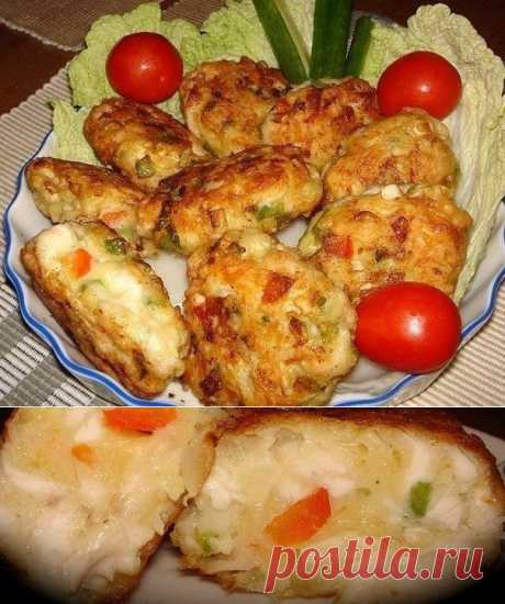 Как приготовить блюдо &quot;рецепт очень вкусных и полезных котлет из куриного мяса с овощами и сыром. вкус у этих котлет получается очень пикантный и необычный&quot; - рецепт, ингридиенты и фотографии | sloosh