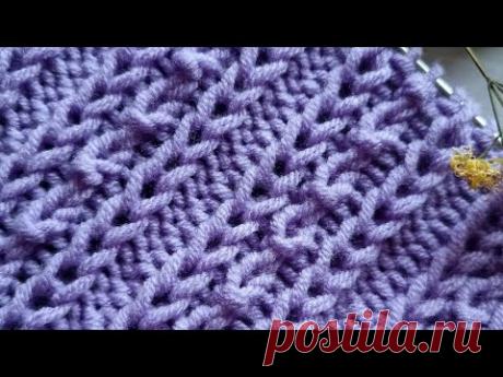 ВЯЖЕМ ВЕРТИКАЛЬНЫЕ ДОРОЖКИ СПИЦАМИ➡️🧶❤️KNITTING PATTERN.