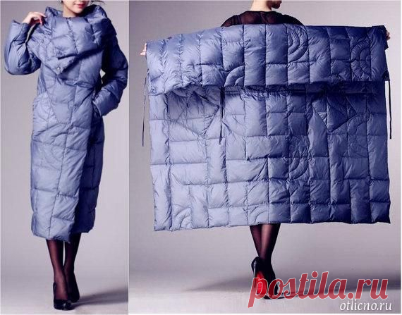 Стеганая куртка из квадрата