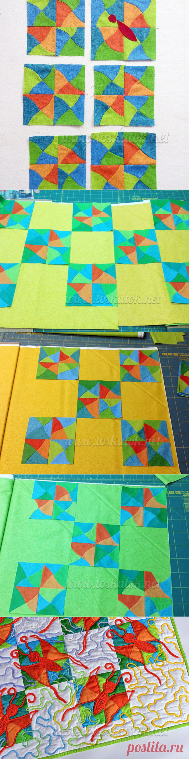 Бабочки летают! Бабочки!!! - Пэчворк, лоскуток, лоскутное шитье, школа рукоделия, квилтинг, longarm