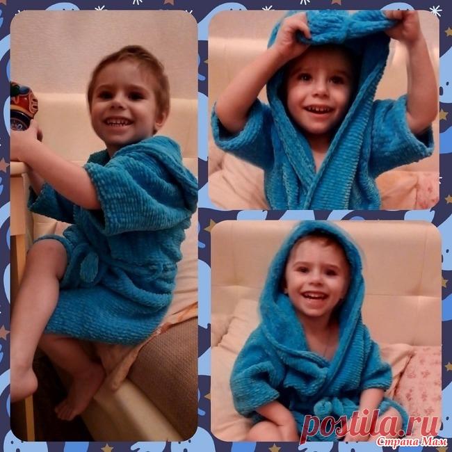 Детский халатик из плюшевой пряжи. Халат связан спицами из плюшевой пряжи Ярнарт Дольче. Связан на ребенка 3-4 лет. По МК можно связать на любой размер. Связан регланом сверху . В видео есть подробные и простые расчеты.
