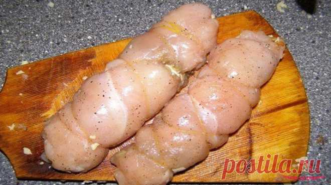 Рецепт куриных рулетиков с грибами.....будете в восторге!