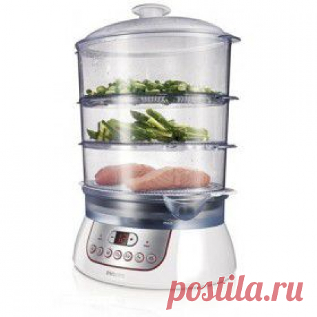 Купить Пароварка Philips HD9140/30 / 900 Вт / белый / 3 яруса в Пензе, цена / Интернет-магазин &quot;Vseinet.ru&quot;.
Пароварка Philips HD9140/30. Мощность 900 Вт, 3 чаши+контейнер для риса+подставка для яиц, устройство Flavour Booster насыщает блюда ароматами, функция поддержания температуры Keep Warm, регулируемый термостат, цифровой таймер с оптимальными переустановками отключения пара, внешний долив воды, индикаторы долива воды и очистки от накипи