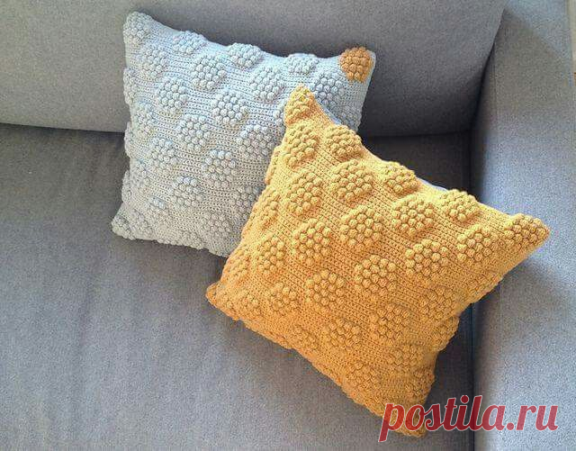 Подушки с попкорновым узором. ИНОСТРАННОЕ ВИДЕО.
