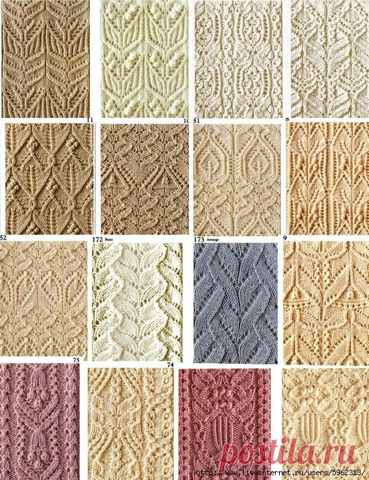 Коллекция ажурных узоров спицами - САМОБРАНОЧКА рукодельницам, мастерицам