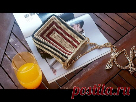 Для стильных! Вяжем сумочку Burberry 👜 crochet bag