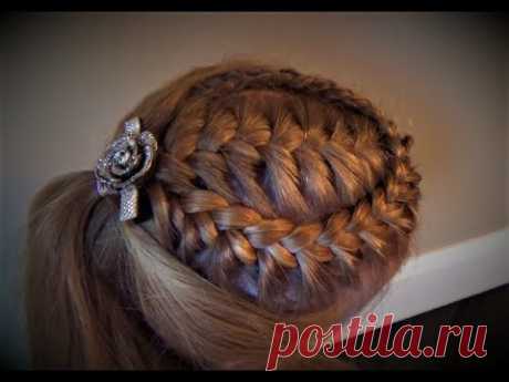 Французская Коса С Кружевной Оплёткой. French Braid with a Lace Braid Wrap.