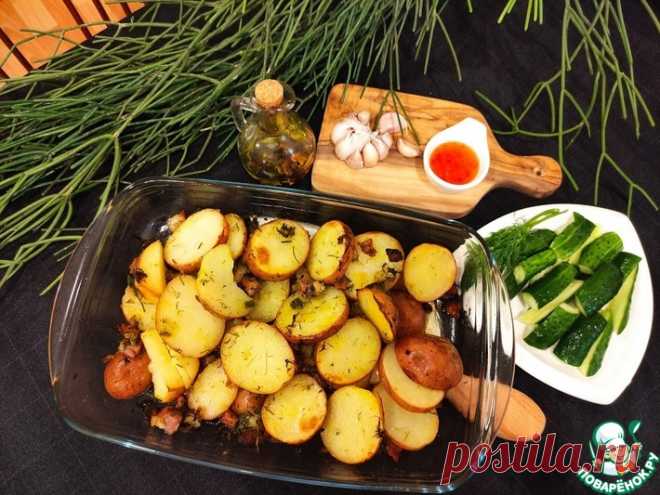 Картофель запеченный со шкварками Кулинарный рецепт