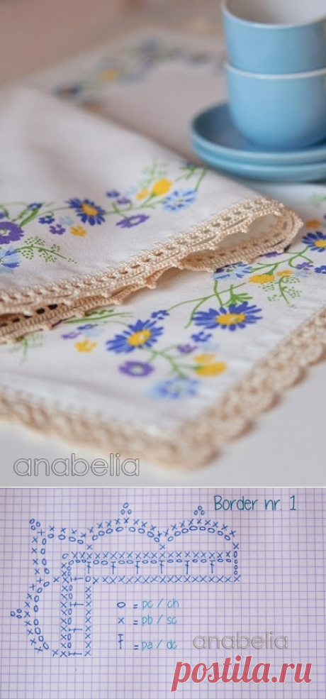 Изящная кайма крючком - само очарование