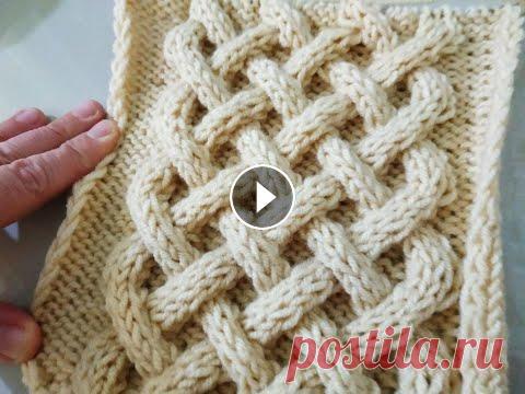 Узор спицами "Аранское чудо". Мастер-класс по вязанию. Вяжем красивый эффектный узор с переплетениями из кос. Мастер-класс....