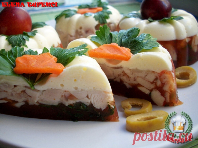 «Закусочное пирожное» из курицы (МК от Елены) «Закусочное пирожное  из курицы — это довольно необычная и вкусная закуска, которая будет очень нарядно смотреться на Вашем столе. Рецепт идеально подходит для приготовления на праздники. Приглашаю по…