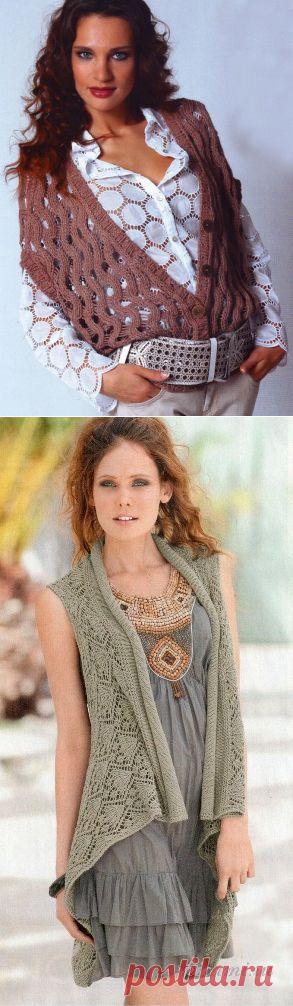 Вязание спицами. Жилеты и безрукавки.